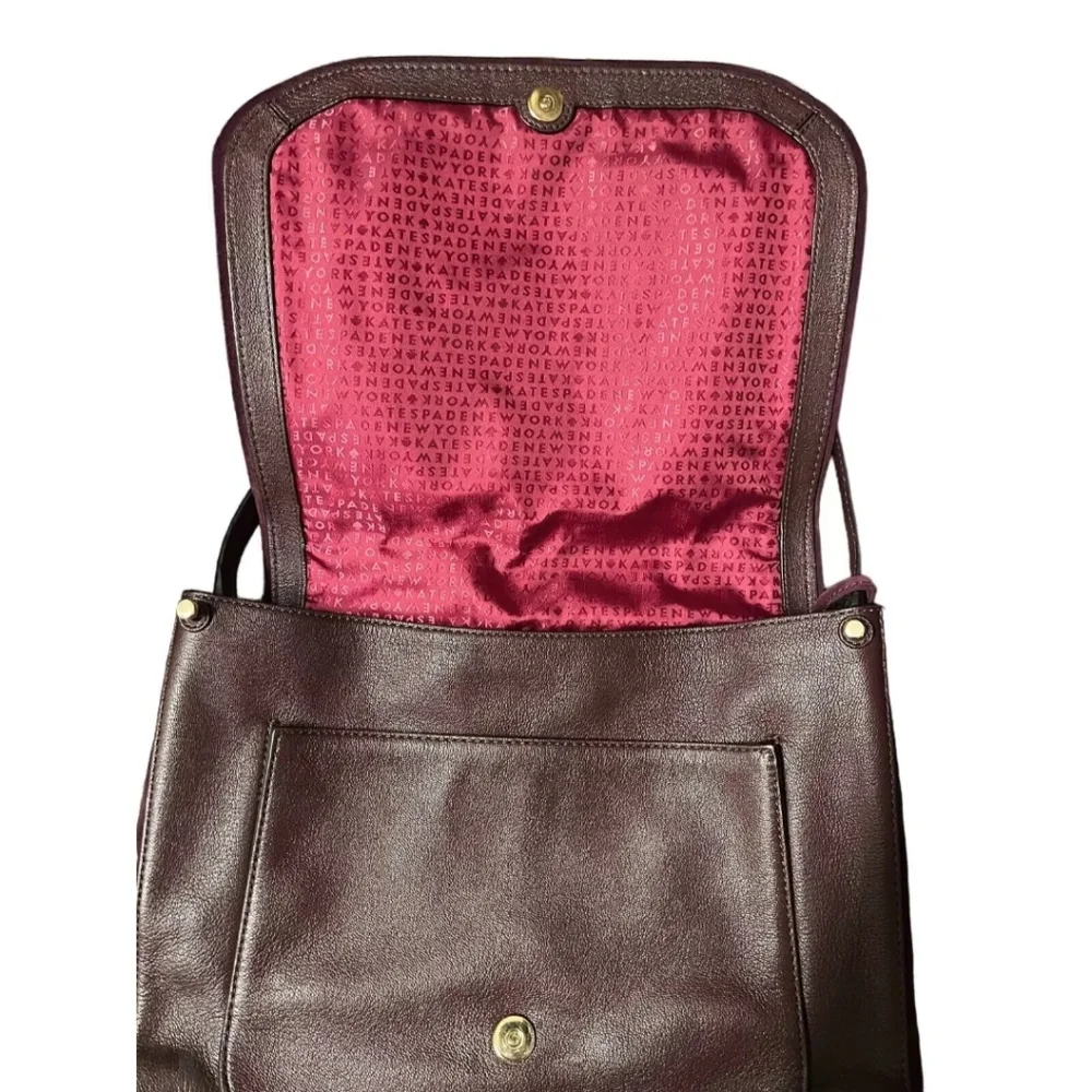 Kate Spade Rianne Pratt Street Burgundy Leather/Suede Tassel Crossbody Handbag